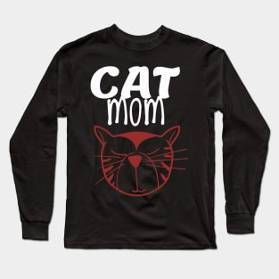 cat eating ramen Long Sleeve T-Shirt